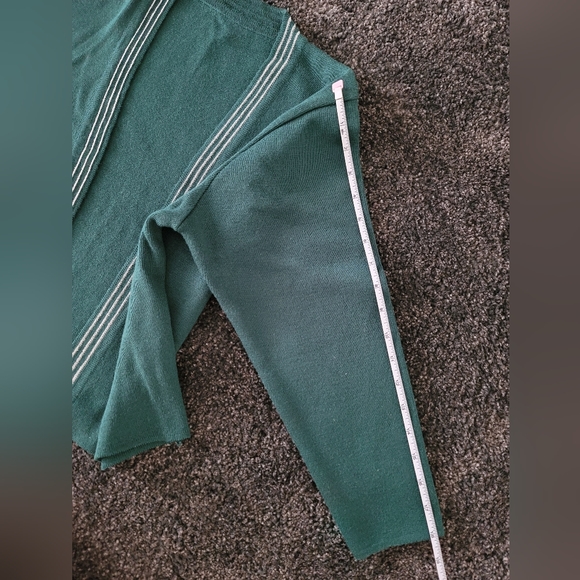 Green cardigan with silver stripes M - Picture 9 of 9